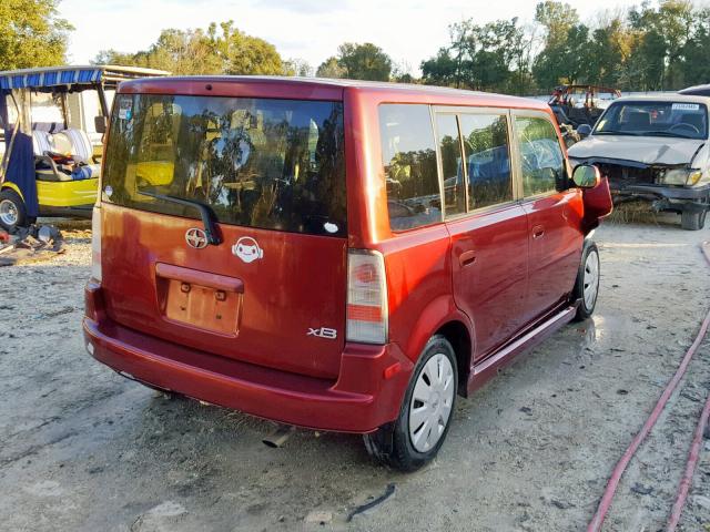 JTLKT324064109680 - 2006 TOYOTA SCION XB BURGUNDY photo 4