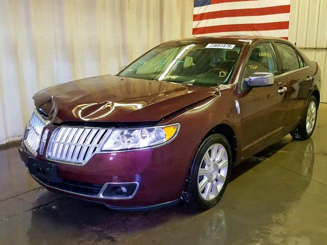 3LNHL2GC1CR837538 - 2012 LINCOLN MKZ MAROON photo 2