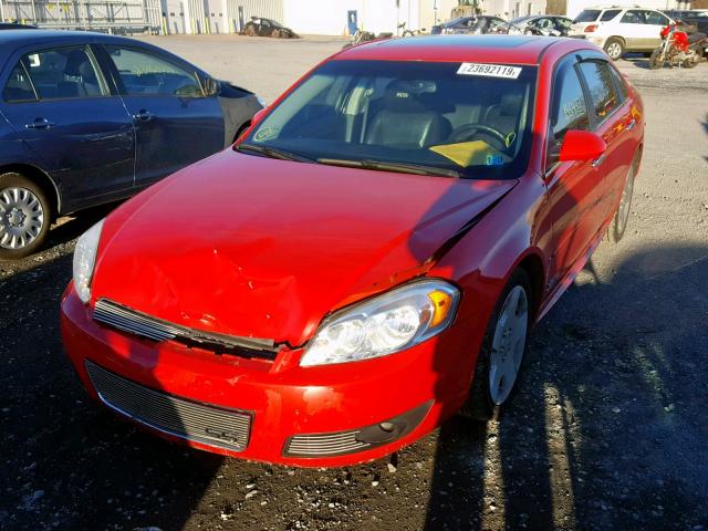 2G1WD57CX91206142 - 2009 CHEVROLET IMPALA SS RED photo 2