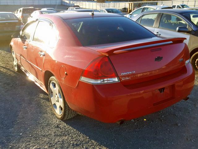 2G1WD57CX91206142 - 2009 CHEVROLET IMPALA SS RED photo 3