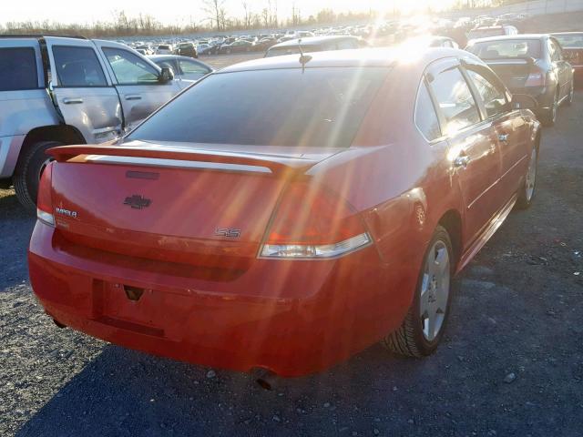 2G1WD57CX91206142 - 2009 CHEVROLET IMPALA SS RED photo 4