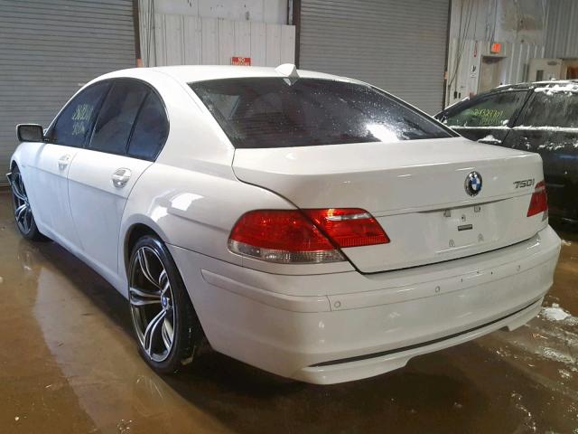 WBAHL835X6DT05293 - 2006 BMW 750 I WHITE photo 3