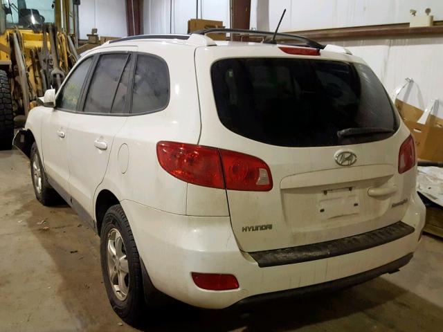 5NMSG13D88H223889 - 2008 HYUNDAI SANTA FE G WHITE photo 3