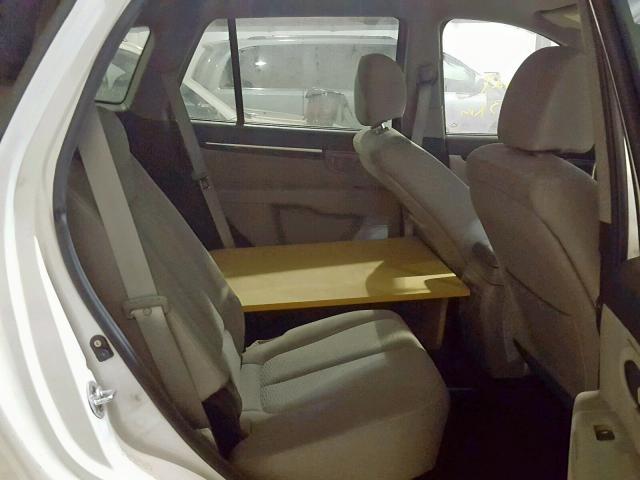 5NMSG13D88H223889 - 2008 HYUNDAI SANTA FE G WHITE photo 6