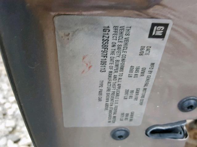 1G1ZS58F97F109113 - 2007 CHEVROLET MALIBU LS BLACK photo 10