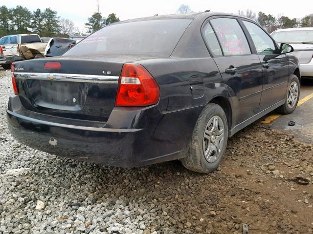 1G1ZS58F97F109113 - 2007 CHEVROLET MALIBU LS BLACK photo 4