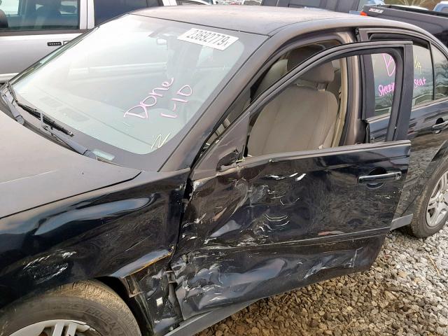 1G1ZS58F97F109113 - 2007 CHEVROLET MALIBU LS BLACK photo 9