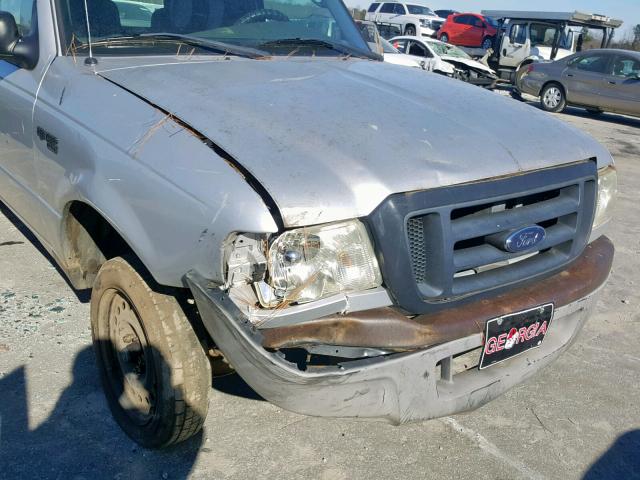 1FTYR10D84PB59024 - 2004 FORD RANGER SILVER photo 9