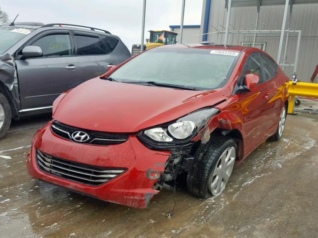 KMHDH4AE5CU363964 - 2012 HYUNDAI ELANTRA GL MAROON photo 2