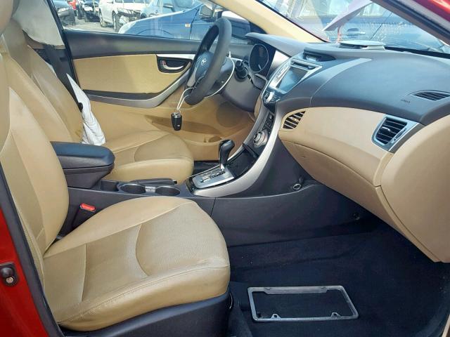 KMHDH4AE5CU363964 - 2012 HYUNDAI ELANTRA GL MAROON photo 5
