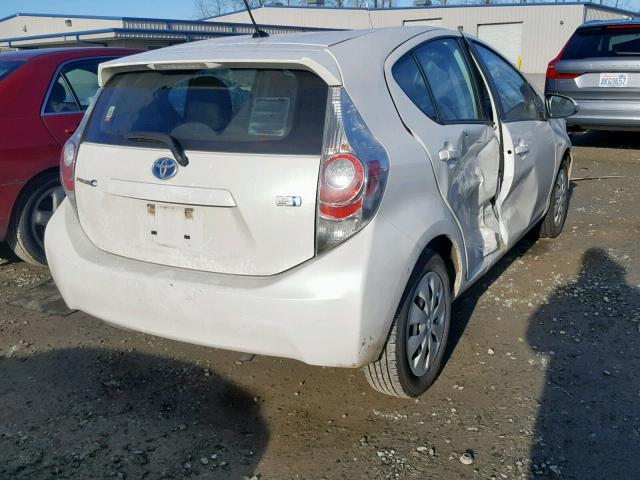 JTDKDTB32C1514288 - 2012 TOYOTA PRIUS C WHITE photo 4