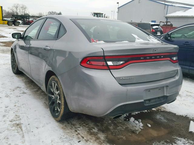 1C3CDFBB3FD141640 - 2015 DODGE DART SXT GRAY photo 3