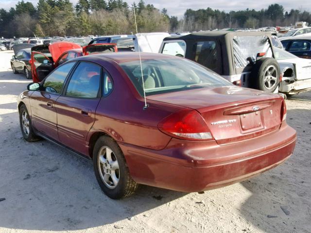 1FAFP55U44G127240 - 2004 FORD TAURUS SES BURGUNDY photo 3