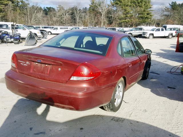 1FAFP55U44G127240 - 2004 FORD TAURUS SES BURGUNDY photo 4