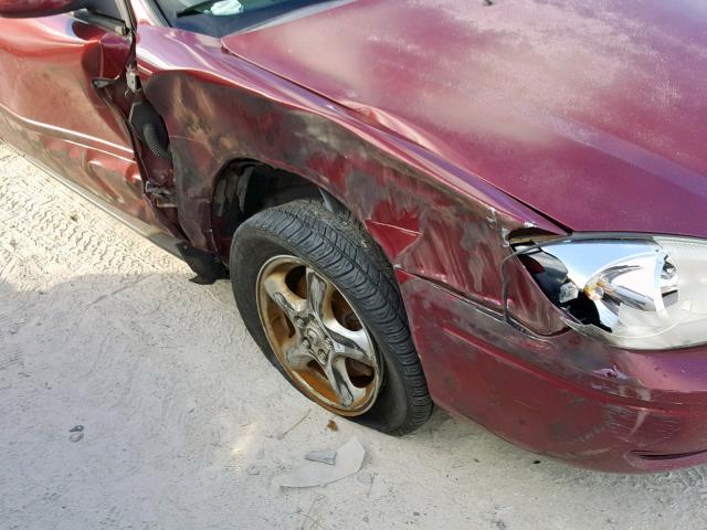 1FAFP55U44G127240 - 2004 FORD TAURUS SES BURGUNDY photo 9