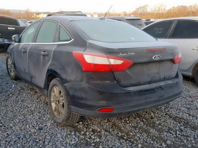 1FAHP3H25CL140463 - 2012 FORD FOCUS SEL BLACK photo 3