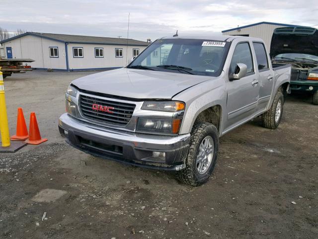 1GTH6NFE2C8142728 - 2012 GMC CANYON SLT SILVER photo 2