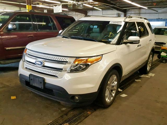 1FM5K7F86EGA88505 - 2014 FORD EXPLORER L WHITE photo 2