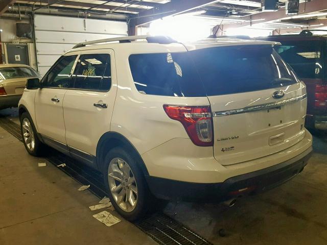 1FM5K7F86EGA88505 - 2014 FORD EXPLORER L WHITE photo 3