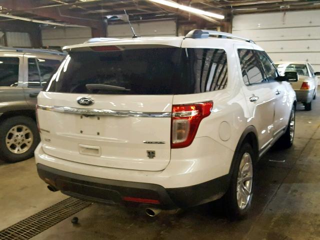 1FM5K7F86EGA88505 - 2014 FORD EXPLORER L WHITE photo 4