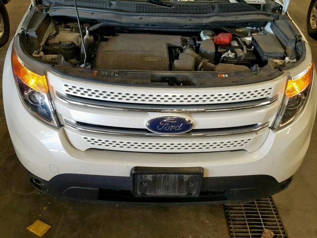 1FM5K7F86EGA88505 - 2014 FORD EXPLORER L WHITE photo 7