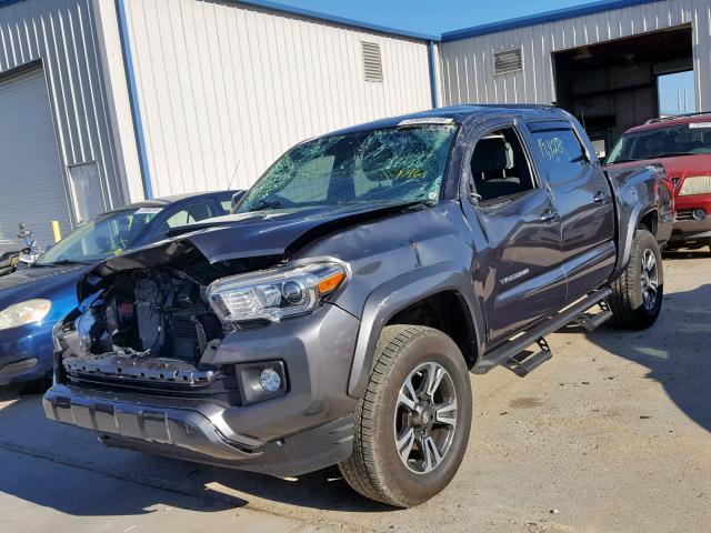 3TMAZ5CN2HM046453 - 2017 TOYOTA TACOMA DOU GRAY photo 2