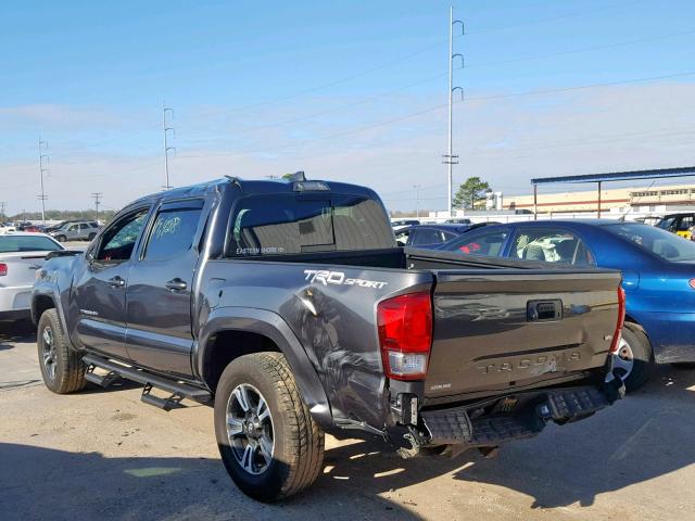 3TMAZ5CN2HM046453 - 2017 TOYOTA TACOMA DOU GRAY photo 3