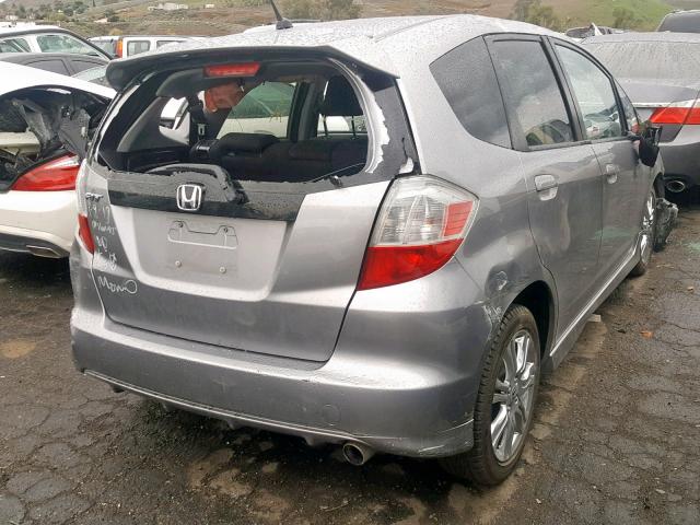 JHMGE88429S032213 - 2009 HONDA FIT SPORT GRAY photo 4