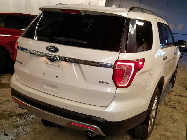 1FM5K8F84HGB83512 - 2017 FORD EXPLORER L WHITE photo 4