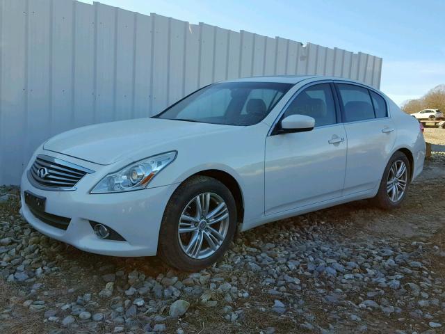 JN1CV6AR1AM251069 - 2010 INFINITI G37 WHITE photo 2