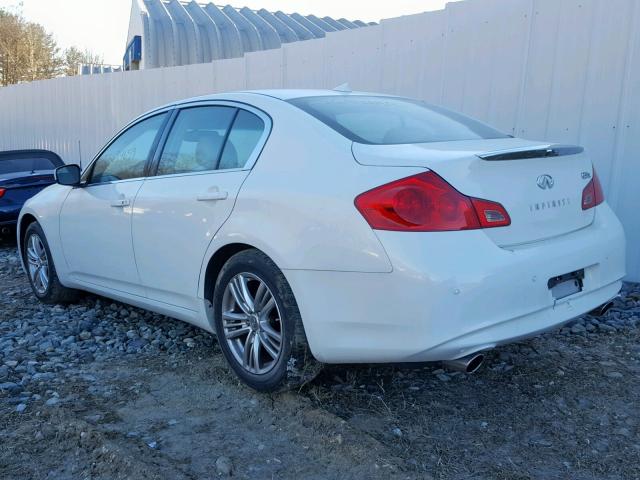 JN1CV6AR1AM251069 - 2010 INFINITI G37 WHITE photo 3