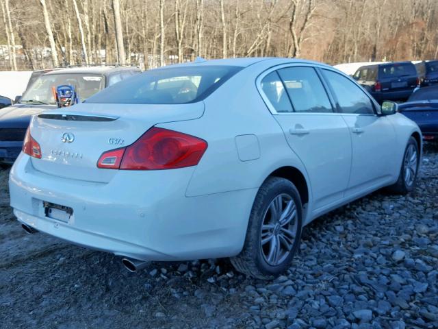 JN1CV6AR1AM251069 - 2010 INFINITI G37 WHITE photo 4