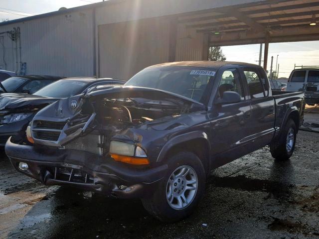 1D7HL38X93S128295 - 2003 DODGE DAKOTA QUA GRAY photo 2