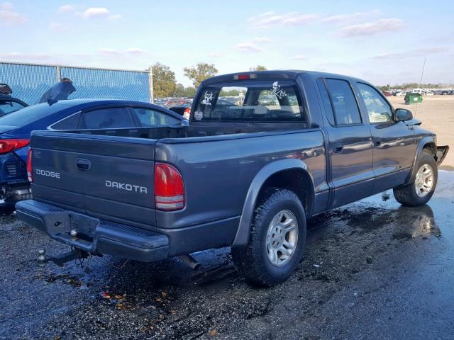 1D7HL38X93S128295 - 2003 DODGE DAKOTA QUA GRAY photo 4