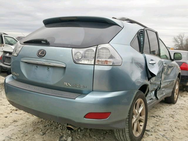 JTJGW31U582006695 - 2008 LEXUS RX 400H BLUE photo 4