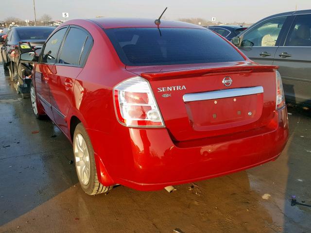 3N1AB6AP2CL747381 - 2012 NISSAN SENTRA 2.0 RED photo 3