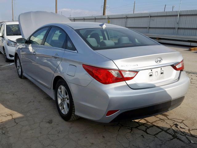 5NPEB4AC1EH929432 - 2014 HYUNDAI SONATA GLS SILVER photo 3