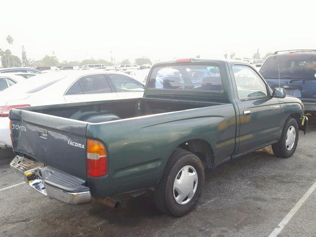 4TANL42N4XZ523374 - 1999 TOYOTA TACOMA GREEN photo 4