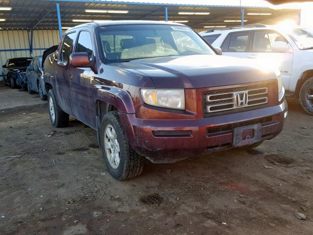 2HJYK16467H510450 - 2007 HONDA RIDGELINE MAROON photo 1