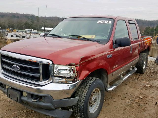 1FTNW21P33EB64538 - 2003 FORD F250 SUPER RED photo 2