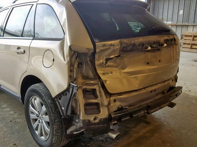 2FMDK38C57BB53070 - 2007 FORD EDGE SEL GOLD photo 9