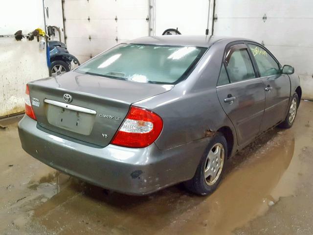 4T1BF32K03U552176 - 2003 TOYOTA CAMRY LE GRAY photo 4