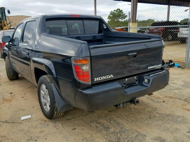 2HJYK16446H505102 - 2006 HONDA RIDGELINE BLACK photo 3