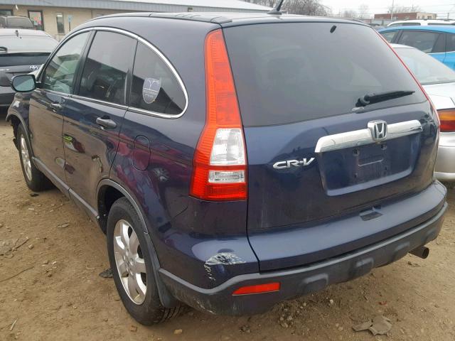 JHLRE48558C002453 - 2008 HONDA CR-V EX BLUE photo 3