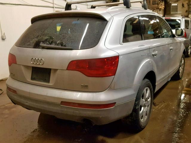 WA1BY74L77D027529 - 2007 AUDI Q7 3.6 QUA SILVER photo 4