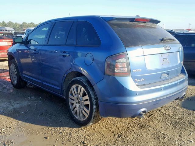 2FMDK3AC3ABA55902 - 2010 FORD EDGE SPORT BLUE photo 3