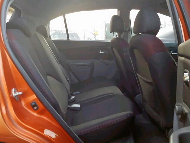 KNADE163886303365 - 2008 KIA RIO 5 SX ORANGE photo 6