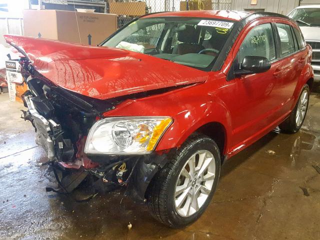 1B3CB4HAXAD543850 - 2010 DODGE CALIBER SX RED photo 2