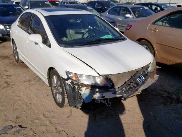 19XFA16969E005873 - 2009 HONDA CIVIC EXL WHITE photo 1