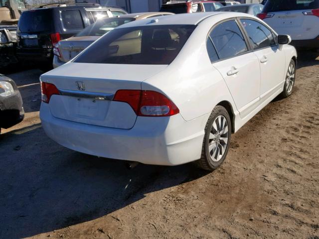 19XFA16969E005873 - 2009 HONDA CIVIC EXL WHITE photo 4